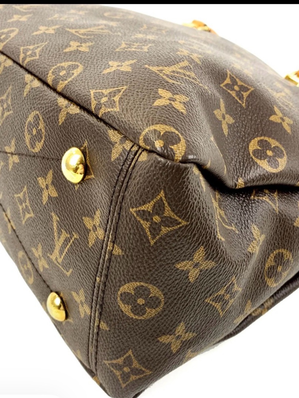 Louis Vuitton Monogram Canvas Shoulder Bag with Purple Trim - Picture 6 of 12